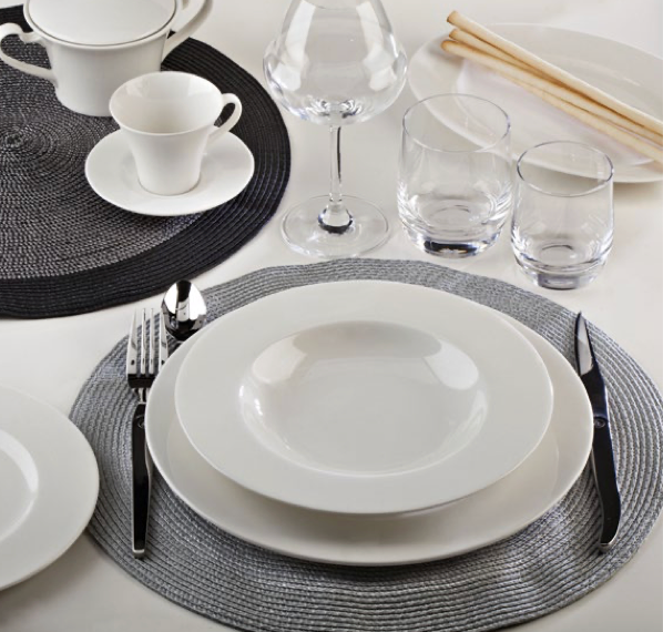 ARCUCCI ROMA - SET 6 POSTI TAVOLA - FORMA CLASSICA LISCIA E MODERNA